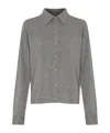Totême Grey Shirt With Raglan Sleeves In Cashmere Woman In Gray