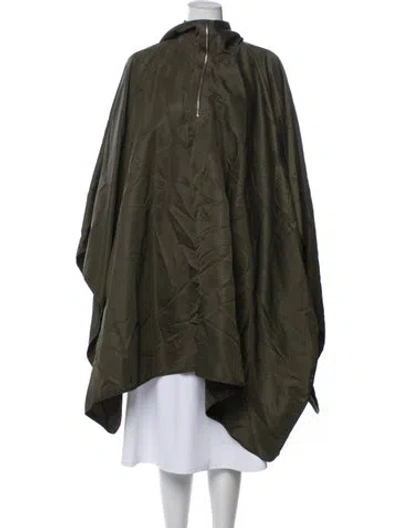 Pre-owned Totême Rain Poncho Nylon Poncho In Green