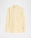 Totême Raw-edge Raglan-sleeve Button-down Shirt