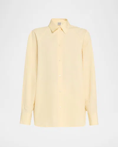 TOTÊME RAW-EDGE RAGLAN-SLEEVE BUTTON-DOWN SHIRT