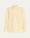 Totême Raw-edge Raglan-sleeve Button-down Shirt In Yellow