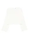 Totême Bluse Mit Offenem Saum In White