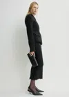 Totême Raw Hem Cotton Jacket Black In Black