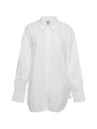 Pre-owned Totême Raw Raglan Shirt In White
