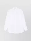 Totême Raw Raglan Shirt With Curved Hem In White