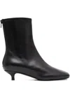 Totême Rear-zip Square-toe Boots In Black
