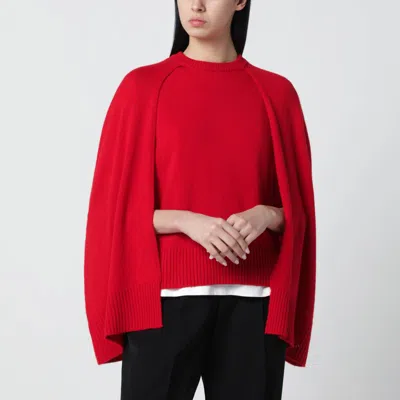 Totême Cashmere Crew Neck Knit Jumper Long Sleeves In Red