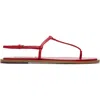 Totême Purist T-strap Nappa Leather Sandals In Red
