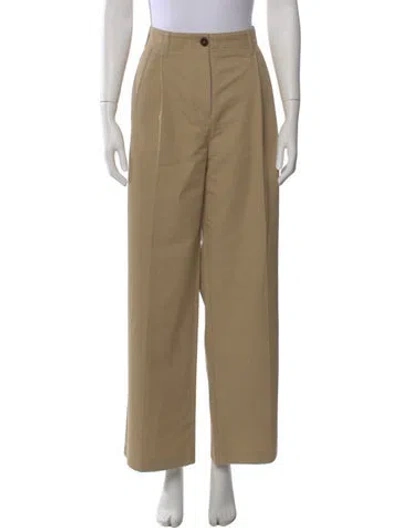 Pre-owned Totême Relaxed Chino Trousers Wide Leg Pants In Neutral