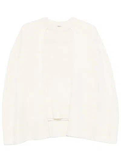 Totême Relaxed Fit Cashmere Sweater With Ribbed Detailing In Neutral