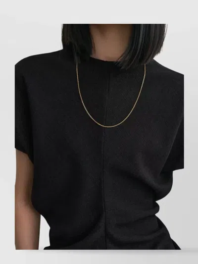 Totême Relaxed Fit Slouch Waist Top In Black