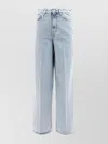 Totême Relaxed Fit Wide Leg Denim Trousers In Blue