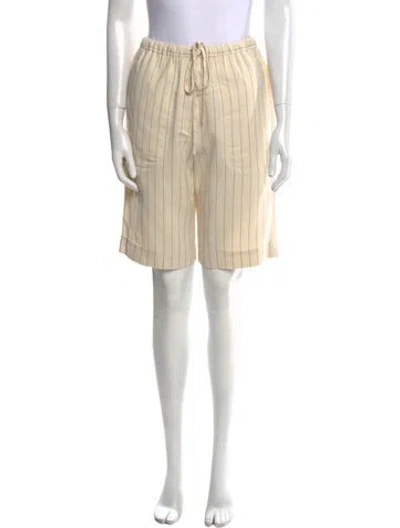 Pre-owned Totême Relaxed Pinstripe Knee-length Shorts In Neutral