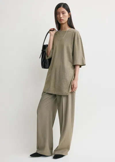 Totême Relaxed Tee Dress Taupe In Brown