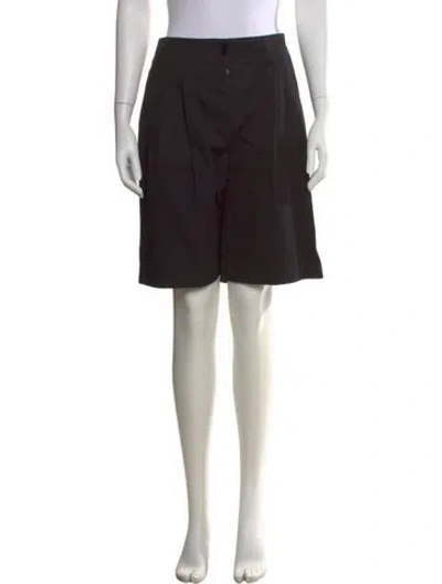 Pre-owned Totême Relaxed Twill Knee-length Shorts In Black