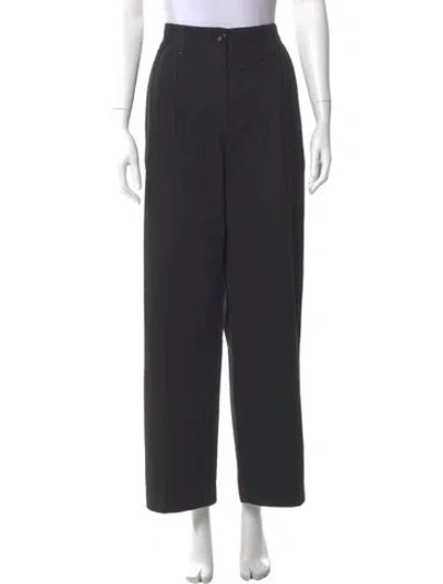 Pre-owned Totême Relaxed Twill Wide Leg Pants In Gray