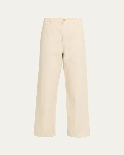 Totême Relaxed Twisted Cotton Trousers In White