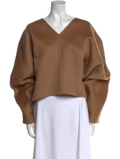 Pre-owned Totême Rennes Wool Sweater In Brown