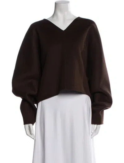 Pre-owned Totême Rennes Wool Sweater In Brown
