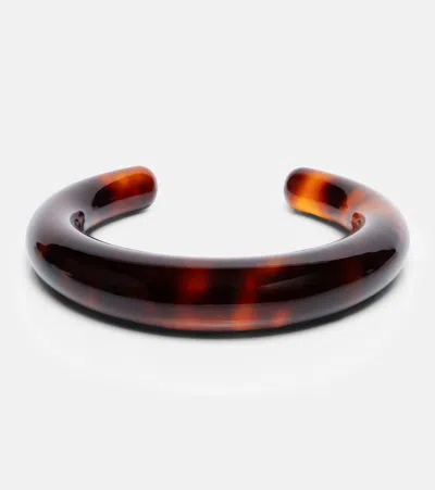 Totême Resin Cuff Bracelet In Brown