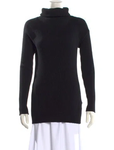 Pre-owned Totême Rib Knit Wool Turtleneck Wool Sweater In Black