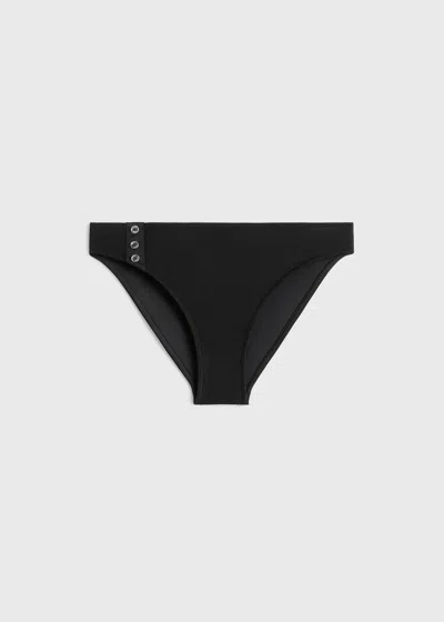 Totême Ribbed Bikini Bottom Black