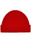 Totême Toteme Ribbed Cashmere Beanie In Red