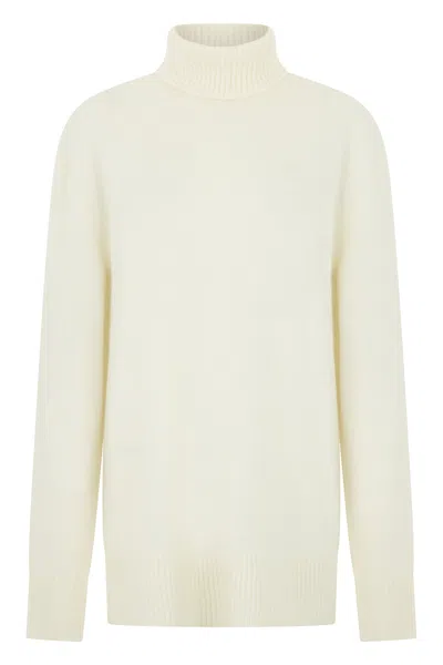 Totême Cashmere Turtleneck Sweater Long Sleeves In Brown