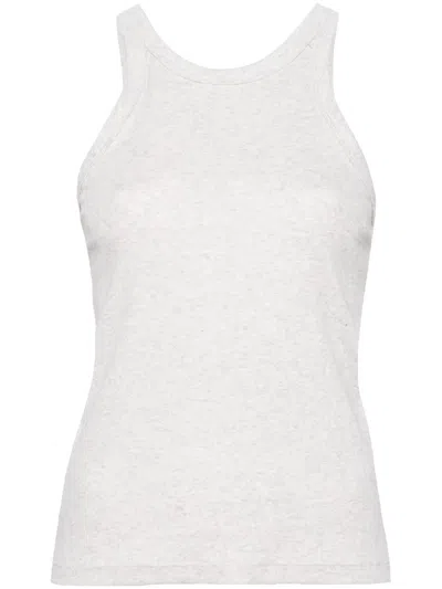 Totême Ribbed Cotton Tank Top In Gray