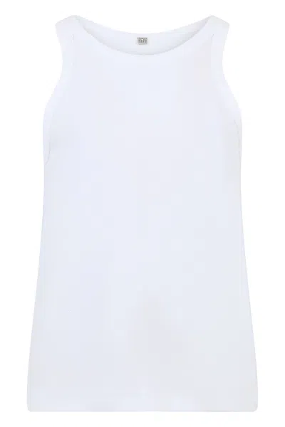 Totême Toteme Ribbed Cotton Tank Top In White