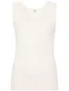 Totême Ribbed Knitted Top In Neutrals