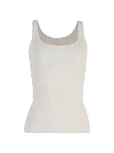 Pre-owned Totême Ribbed Square-neck Tank Top In Neutral