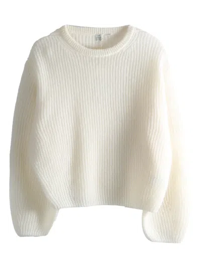 Totême Ribbed Sweater In White