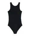 Totême Ribbed Swimsuit In Black