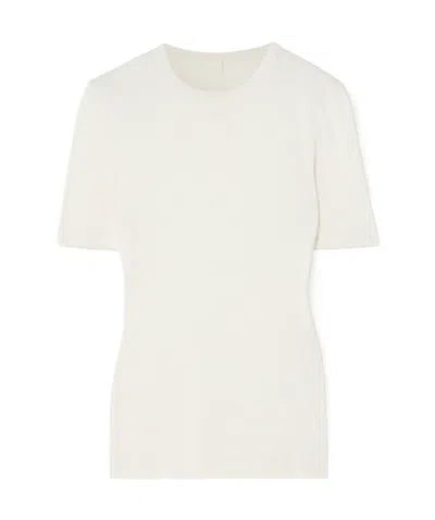 Totême Ribbed T-shirt In White