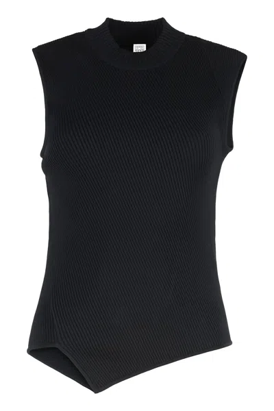 Totême Toteme Ribbed Tank Top In Black