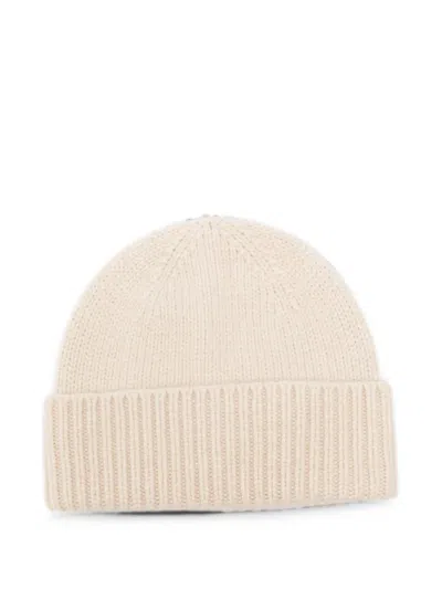 Totême Lambswool Beanie Almond In Neutral
