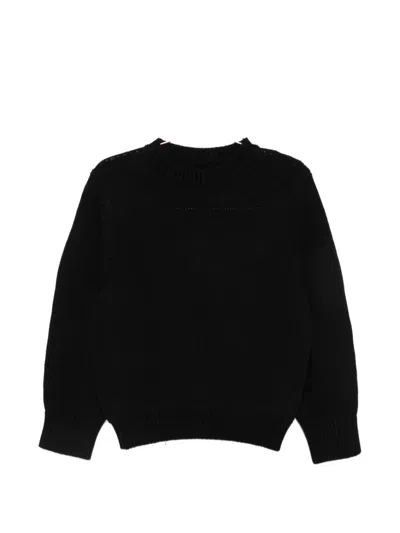 Totême Cotton Sweater Crew Neck Long Sleeves In Black