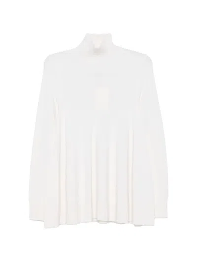 Totême Ribbed-knit Turtleneck Sweater In White