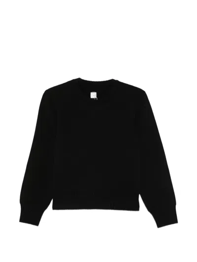 Totême Ribbed-knit Wool Sweater In Black