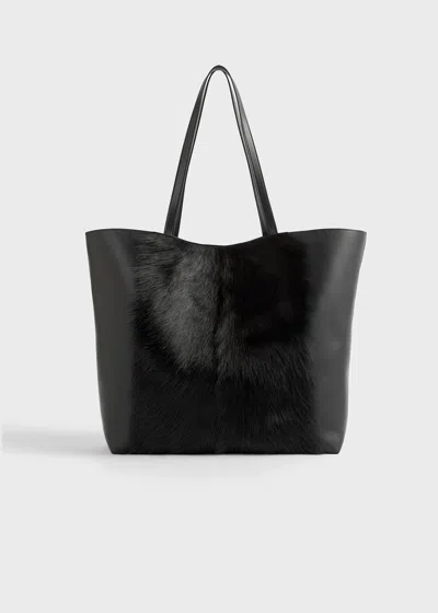 Totême Roam Goat Hair Tote Black/black