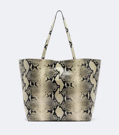 Totême Roam Large Snake-effect Leather Tote Bag In Pink