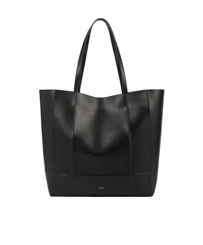 Totême Roam Leather Tote Black