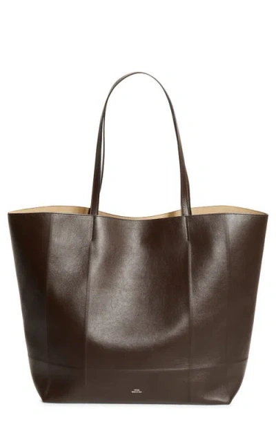 Totême Toteme Roam Leather Tote In Brown