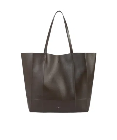 Totême Roam Leather Tote Brown