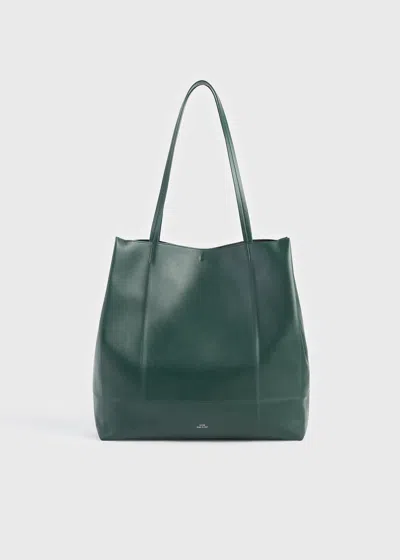 Totême Roam Leather Tote Dark Green - Preorder