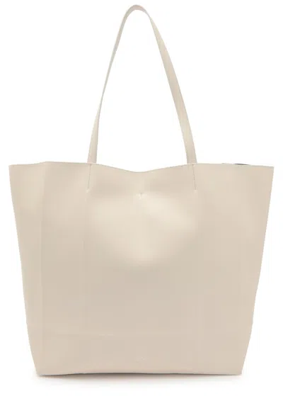 Totême Toteme Roam Leather Tote In Gray