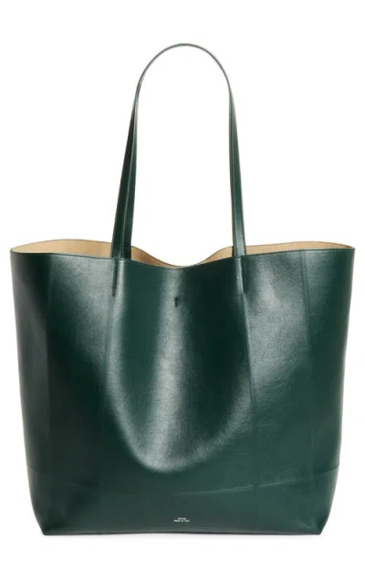 Totême Toteme Roam Leather Tote In Green