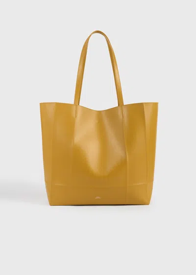Totême Roam Leather Tote Manuka In Brown