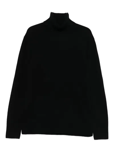 Totême Roll-neck Cashmere Sweater In Black